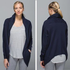 Lululemon Cabin Yogi Wrap Cardigan Sweater Navy